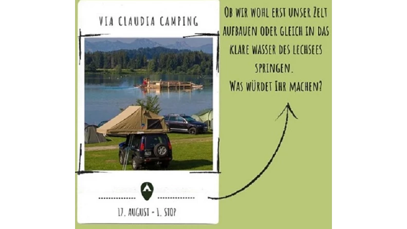 1e halte: Via Claudia Camping – Lechbruck am See - ECOCAMPS