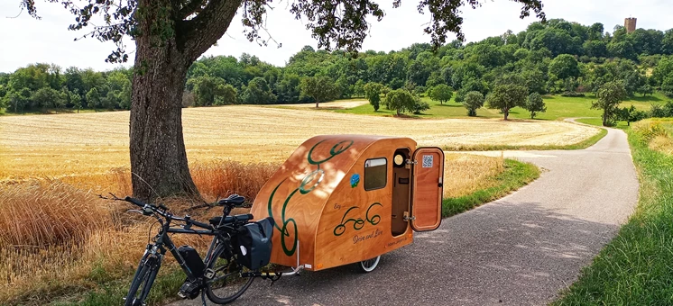 La caravane à vélos i:woody arrive au lac de Constance ! - ECOCAMPS