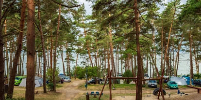 Campings - Angebote für Kinder: Wickelraum - Blick auf die Krumminer Wiek - Natur Camping Usedom